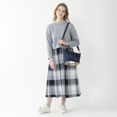 Blue Label Crestbridge ブルーレーベル クレストブリッジ ドレス クレストブリッジチェックエアリーツイル カットソーコンビ ワンピース ブルーレーベル ブラックレーベル クレストブリッジ オフィシャルサイト