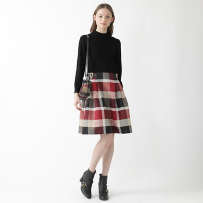 Blue Label Crestbridge ﾌﾞﾙｰﾚｰﾍﾞﾙ ｸﾚｽﾄﾌﾞﾘｯｼﾞ ドレス 美人百花コラボ コンパクトクリアーポンチワンピース ブルーレーベル ブラックレーベル クレストブリッジ オフィシャルサイト